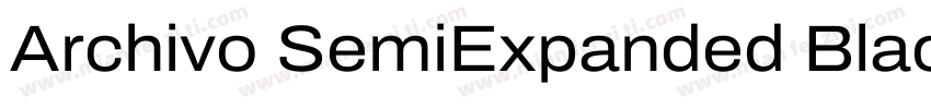 Archivo SemiExpanded Black字体转换